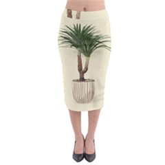 Tree Vector Art In A Flower Pot Midi Pencil Skirt by Sarkoni