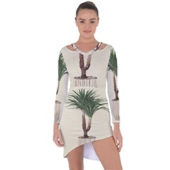 Tree Vector Art In A Flower Pot Asymmetric Cut-out Shift Dress by Sarkoni