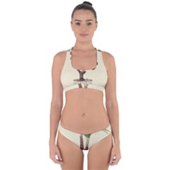 Tree Vector Art In A Flower Pot Cross Back Hipster Bikini Set