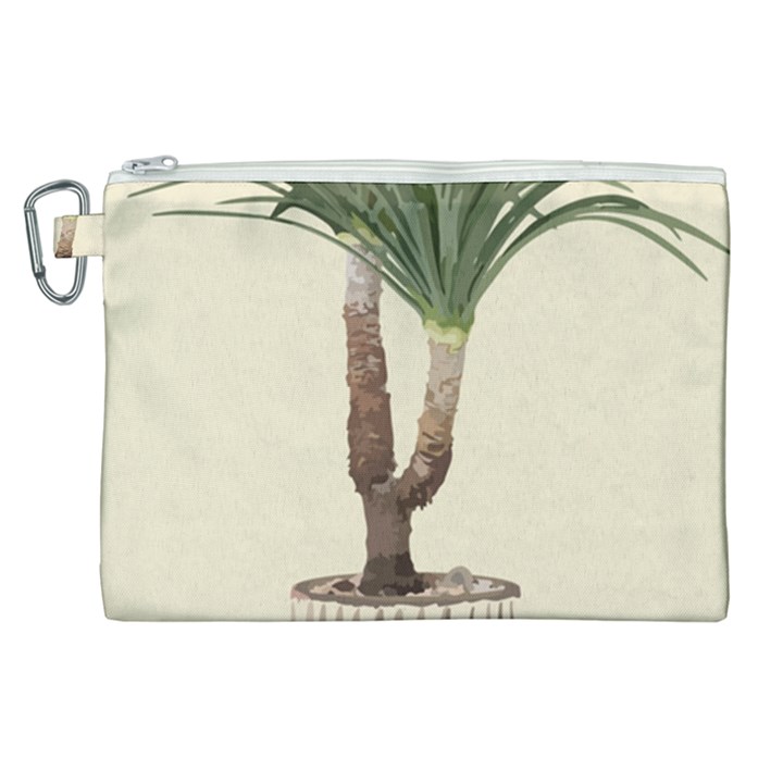 Tree Vector Art In A Flower Pot Canvas Cosmetic Bag (XL)