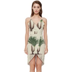 Tree Vector Art In A Flower Pot Wrap Frill Dress by Sarkoni