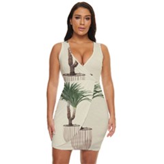 Tree Vector Art In A Flower Pot Draped Bodycon Dress by Sarkoni