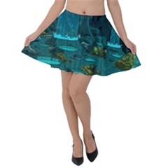 Waterfalls Wallpaper Adventure Time Velvet Skater Skirt by Sarkoni