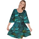 Waterfalls Wallpaper Adventure Time Velour Kimono Dress View1