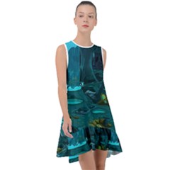 Waterfalls Wallpaper Adventure Time Frill Swing Dress by Sarkoni