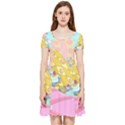 Pillows And Vegetable Field Illustration Adventure Time Cartoon Inside Out Cap Sleeve Dress View1