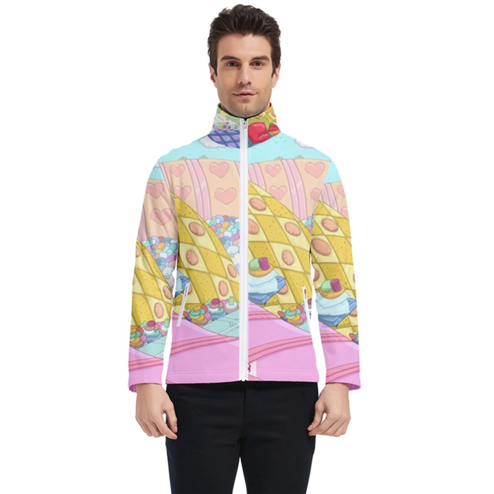 Pillows And Vegetable Field Illustration Adventure Time Cartoon Men s Bomber Jacket