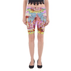 Adventure Time Multi Colored Celebration Nature Yoga Cropped Leggings by Sarkoni