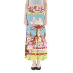 Adventure Time Multi Colored Celebration Nature Full Length Maxi Skirt by Sarkoni