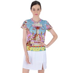 Adventure Time Multi Colored Celebration Nature Women s Sports Top by Sarkoni