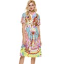 Adventure Time Multi Colored Celebration Nature Button Top Knee Length Dress View1