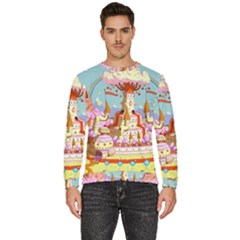 Adventure Time Multi Colored Celebration Nature Men s Fleece Sweatshirt by Sarkoni