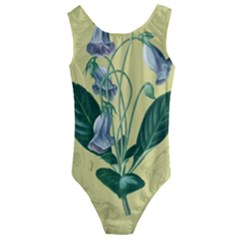 Botanical Plants Green Kids  Cut-out Back One Piece Swimsuit by Sarkoni