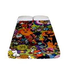 Cartoon Characters Tv Show  Adventure Time Multi Colored Fitted Sheet (full/ Double Size) by Sarkoni