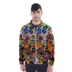 Cartoon Characters Tv Show  Adventure Time Multi Colored Men s Windbreaker by Sarkoni