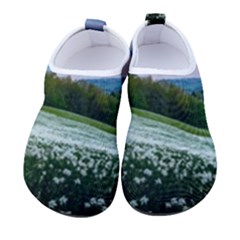 Field Of White Petaled Flowers Nature Landscape Men s Sock-style Water Shoes by Sarkoni