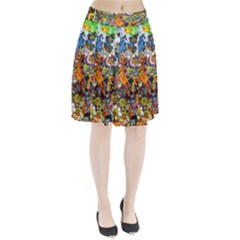 Cartoon Characters Tv Show  Adventure Time Multi Colored Pleated Skirt by Sarkoni