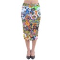 Cartoon Characters Tv Show  Adventure Time Multi Colored Velvet Midi Pencil Skirt View1