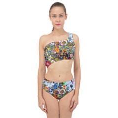 Cartoon Characters Tv Show  Adventure Time Multi Colored Spliced Up Two Piece Swimsuit by Sarkoni