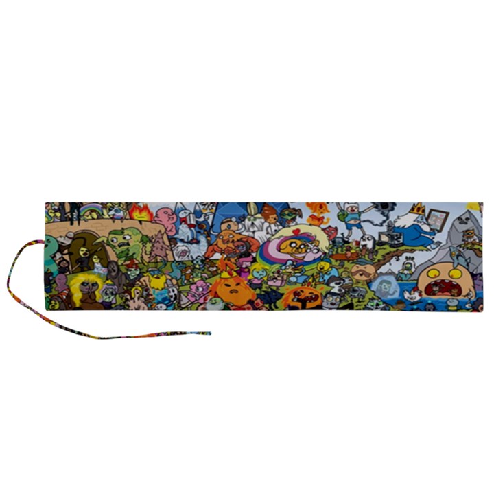 Cartoon Characters Tv Show  Adventure Time Multi Colored Roll Up Canvas Pencil Holder (L)