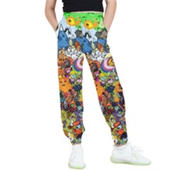 Cartoon Characters Tv Show  Adventure Time Multi Colored Kids  Joggers by Sarkoni