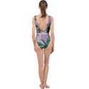 Botanical Plants Green Sheet Art Center Cut Out Swimsuit View2