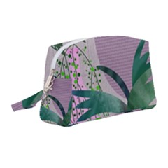 Botanical Plants Green Sheet Art Wristlet Pouch Bag (medium) by Sarkoni