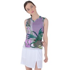 Botanical Plants Green Sheet Art Women s Sleeveless Sports Top by Sarkoni