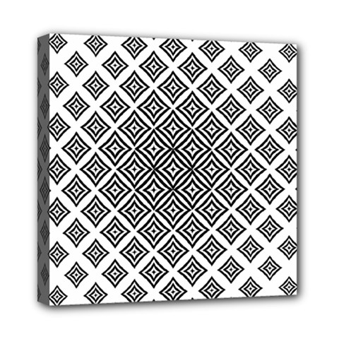 Background Pattern Halftone Mini Canvas 8  X 8  (stretched) by Pakjumat