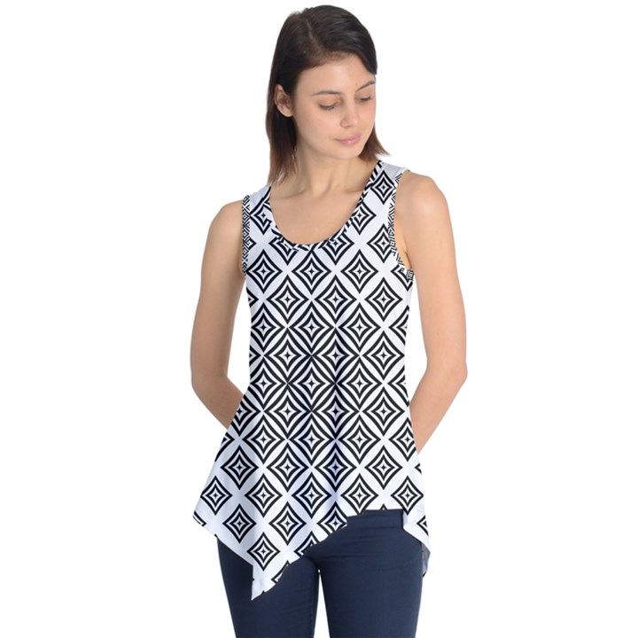 Background Pattern Halftone Sleeveless Tunic