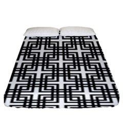 Pattern Vector Halftone Wallpaper Fitted Sheet (King Size)