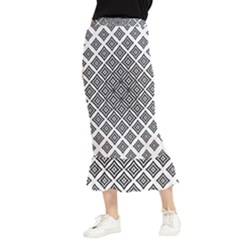 Background Pattern Halftone Maxi Fishtail Chiffon Skirt