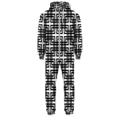 Pattern Vector Halftone Wallpaper Hooded Jumpsuit (Men)