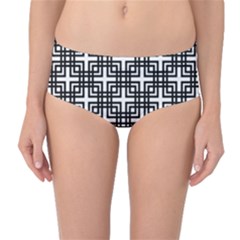 Pattern Vector Halftone Wallpaper Mid-Waist Bikini Bottoms