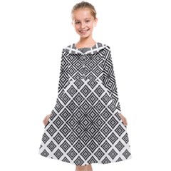 Background Pattern Halftone Kids  Midi Sailor Dress by Pakjumat