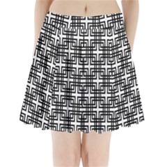 Pattern Vector Halftone Wallpaper Pleated Mini Skirt