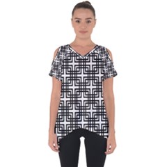 Pattern Vector Halftone Wallpaper Cut Out Side Drop T-Shirt