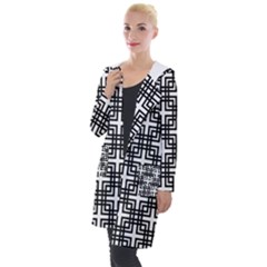 Pattern Vector Halftone Wallpaper Hooded Pocket Cardigan