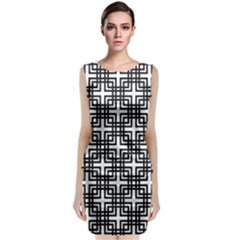 Pattern Vector Halftone Wallpaper Sleeveless Velvet Midi Dress