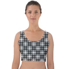 Pattern Vector Halftone Wallpaper Velvet Crop Top