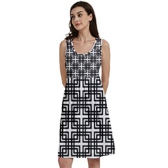 Pattern Vector Halftone Wallpaper Classic Skater Dress