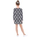 Pattern Vector Halftone Wallpaper Kids  Long Sleeve Dress View2