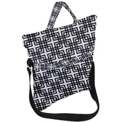 Pattern Vector Halftone Wallpaper Fold Over Handle Tote Bag