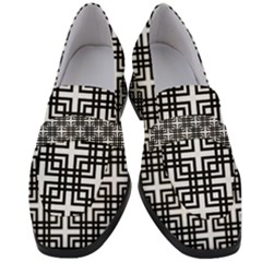 Pattern Vector Halftone Wallpaper Women s Chunky Heel Loafers