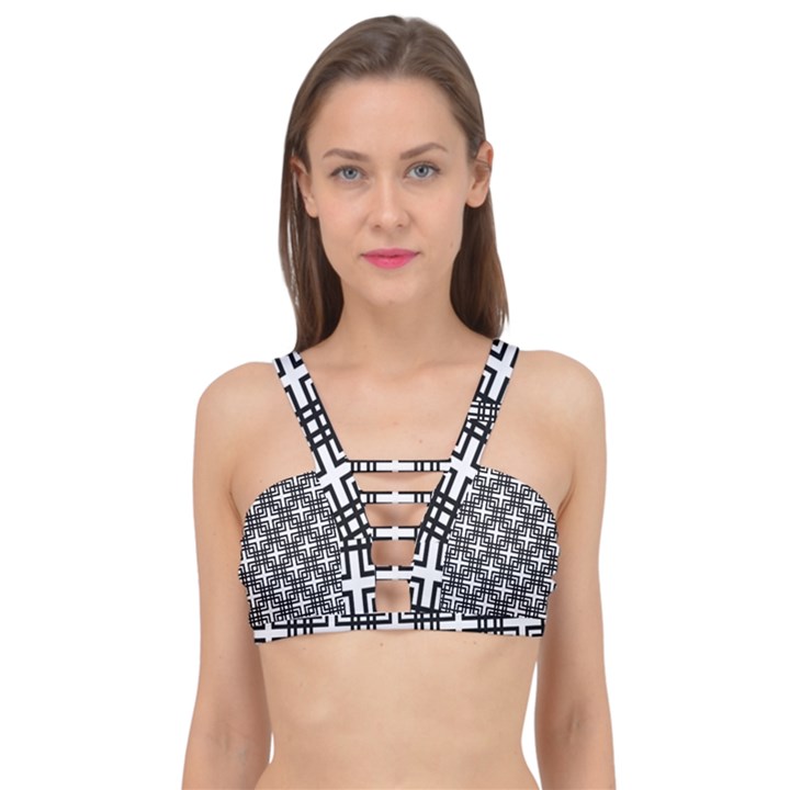 Pattern Vector Halftone Wallpaper Cage Up Bikini Top