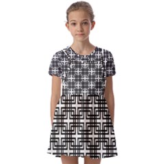 Pattern Vector Halftone Wallpaper Kids  Short Sleeve Pinafore Style Dress