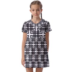 Pattern Vector Halftone Wallpaper Kids  Asymmetric Collar Dress