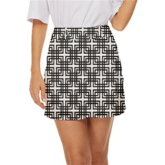 Pattern Vector Halftone Wallpaper Mini Front Wrap Skirt