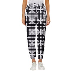 Pattern Vector Halftone Wallpaper Women s Cropped Drawstring Pants