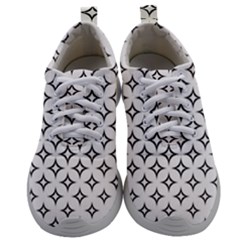 Star Curved Pattern Monochrome Mens Athletic Shoes by Pakjumat